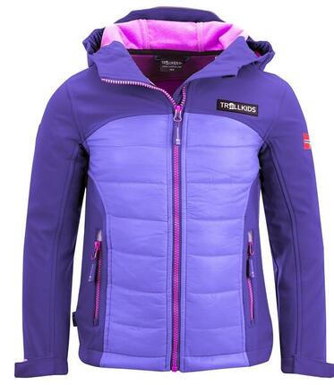 Veste softshell enfant Lysefjord déperlant violet