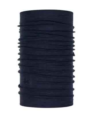 Sciarpa Buff in lana merino di peso medio blu melange