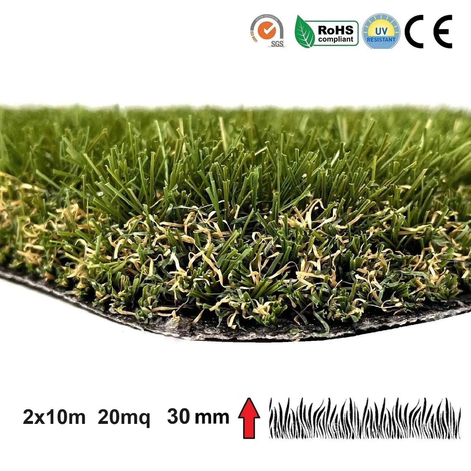 Gazon synthétique 30 mm 2x10m au revêtement salles de sport 20m² 3/14