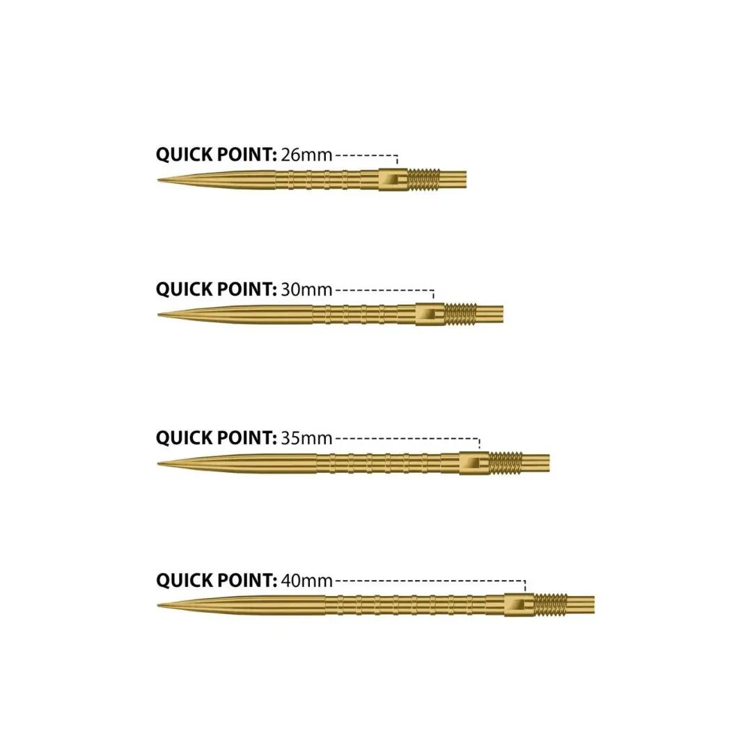 Kovové hroty - Quick Points - Heavy Metal - Gold - 26 mm 4/6