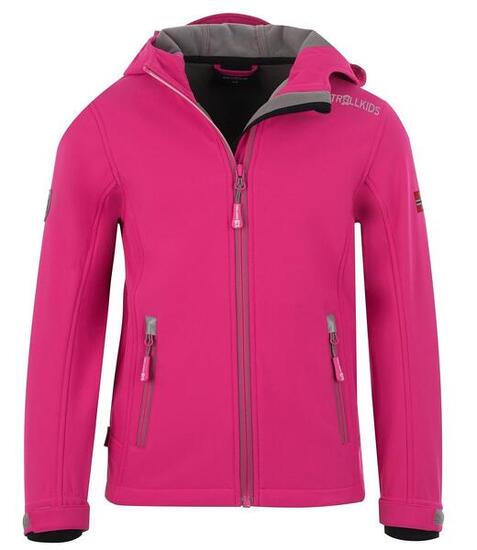Mädchen Softshelljacke Trollfjord Wasserabweisend Marineblau / Magenta