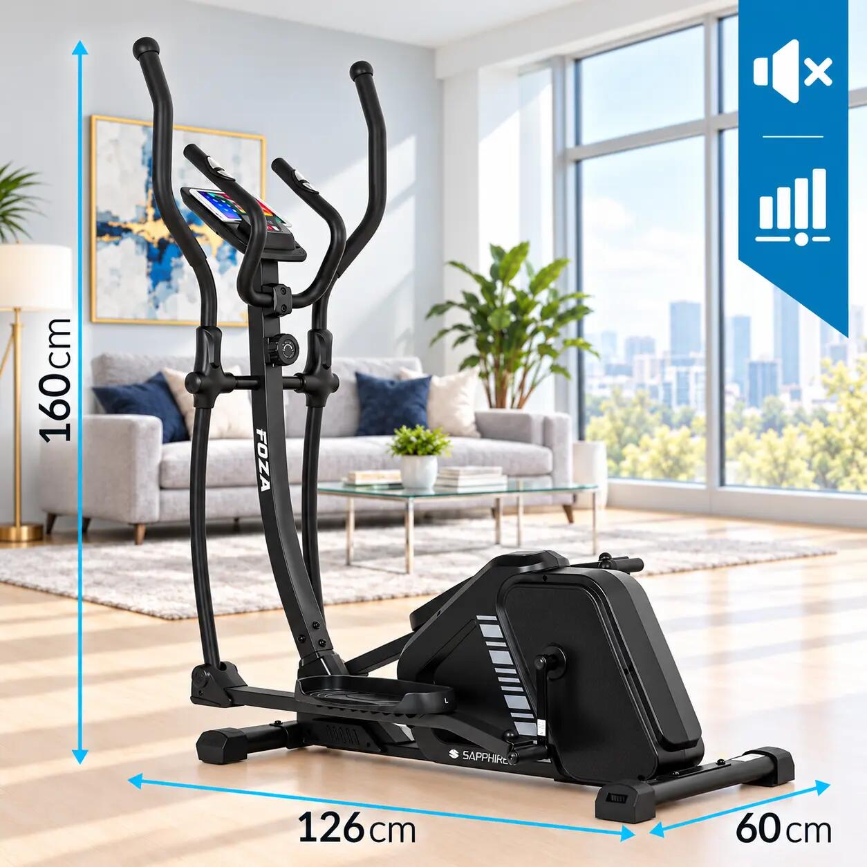 Trenażer magnetyczny Sapphire SG-950E Foza do 150kg Aplikacje koło 10kg 4/12
