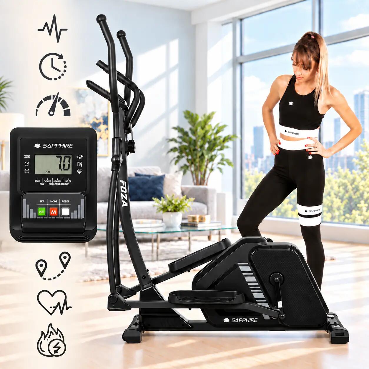 Trenażer magnetyczny Sapphire SG-950E Foza do 150kg Aplikacje koło 10kg 2/12