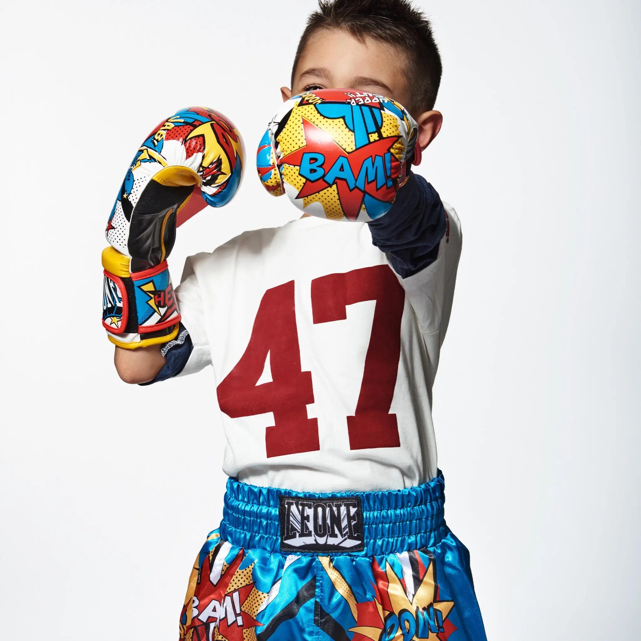 Pantalón kick y thai infantil Leone1947 HERO azul claro S 3/6