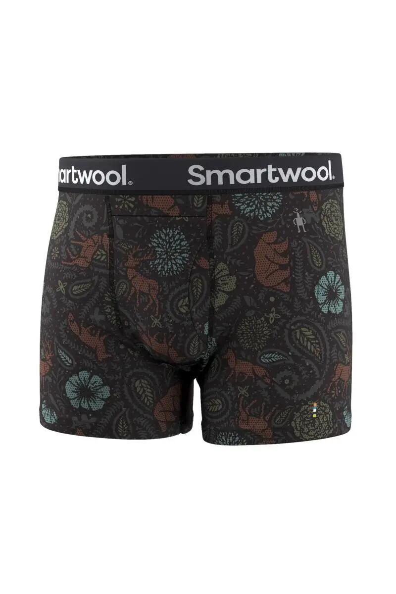 BOKSERKI MERINO PRINT BOXER BRIEF-BLACK PAISLEY 3/3