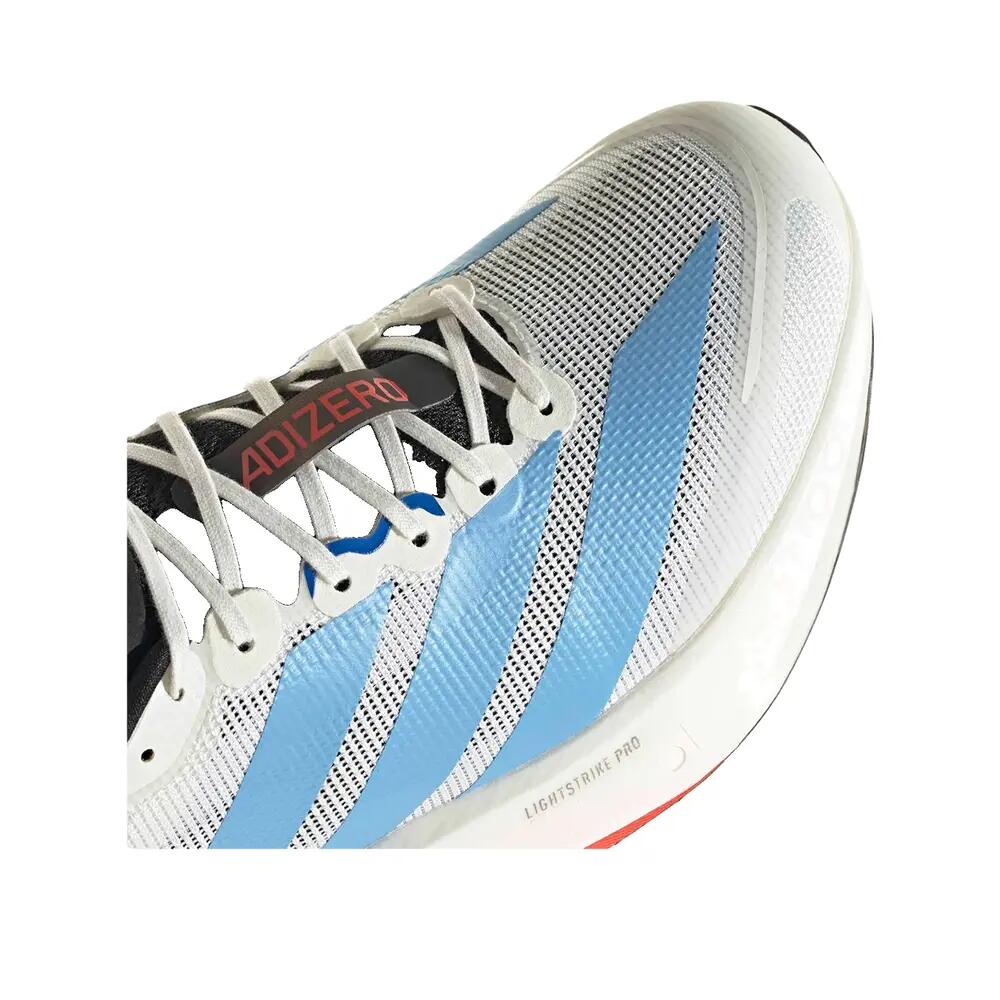 Buty biegowe adidas adizero boston 13 Biały/ Jasnoniebieski/ Złoty metaliczny 8/8