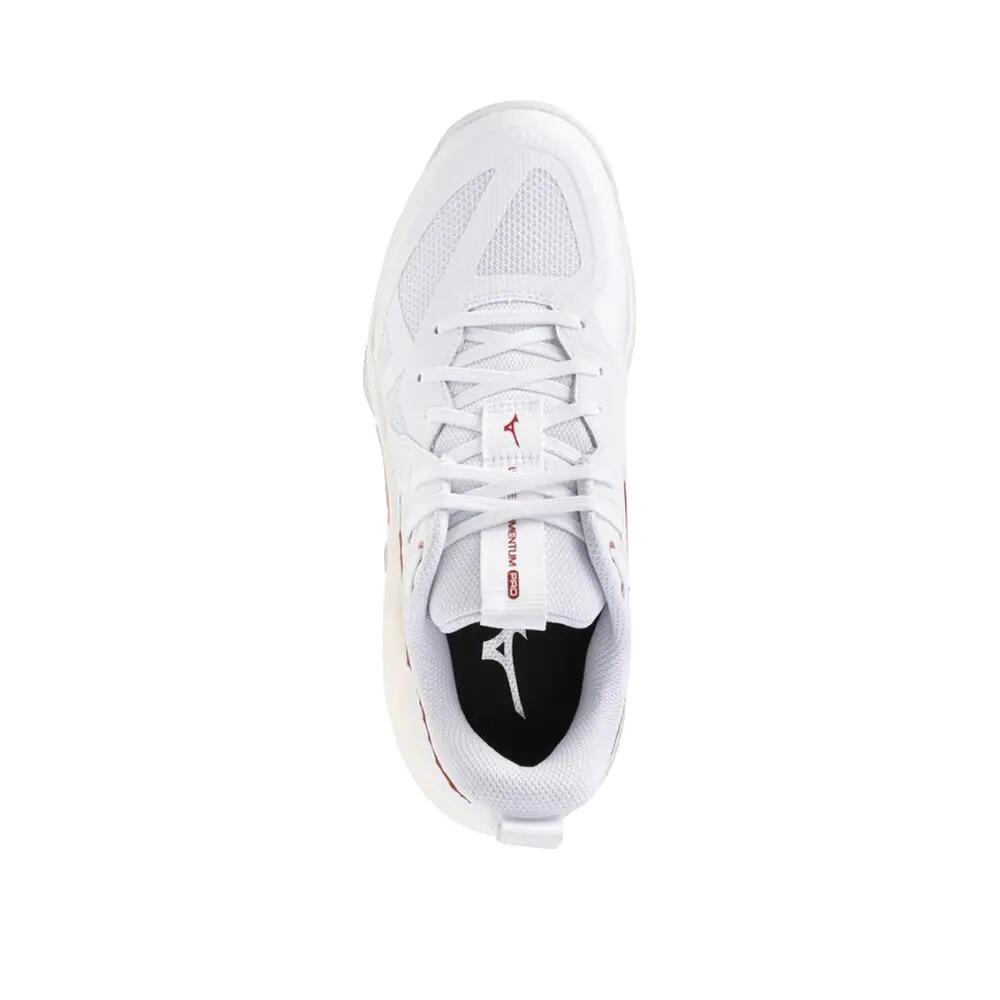 Sapatos de interior Mizuno Wave Momentum Pro Branco/Rosa Elegância 3/7