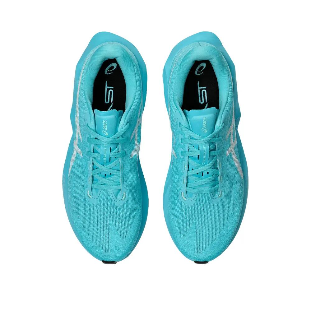Chaussures de course ASICS Novablast 6 Aqua et Blanc 7/8