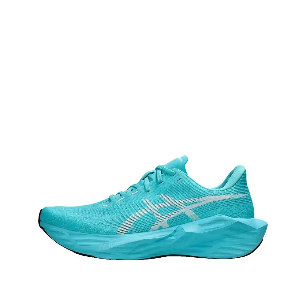 Chaussures de course ASICS Novablast 6 Aqua et Blanc 3/8