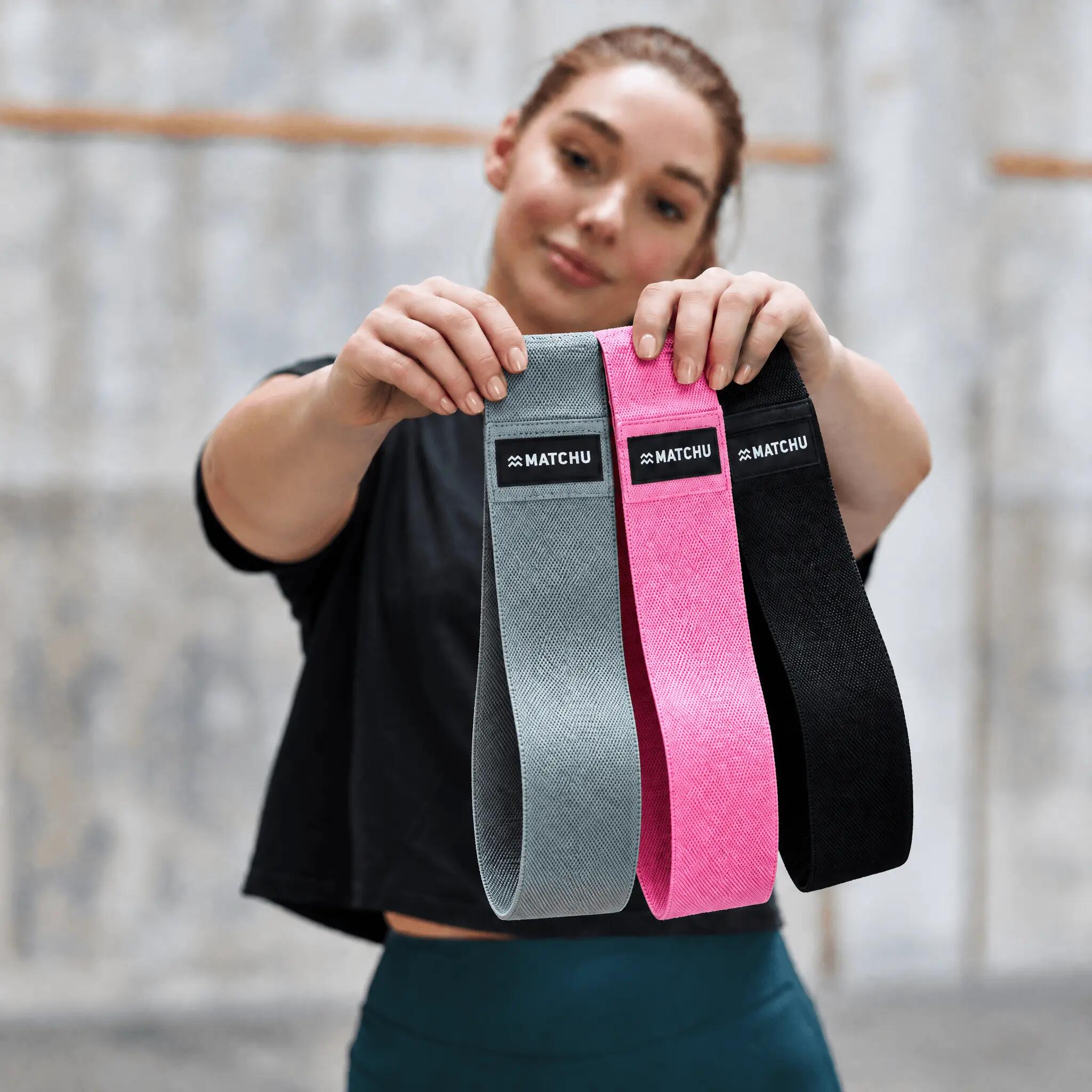 Bandas de resistencia para musculación (juego de 45-65-75kg) - Textil de lujo 3/7