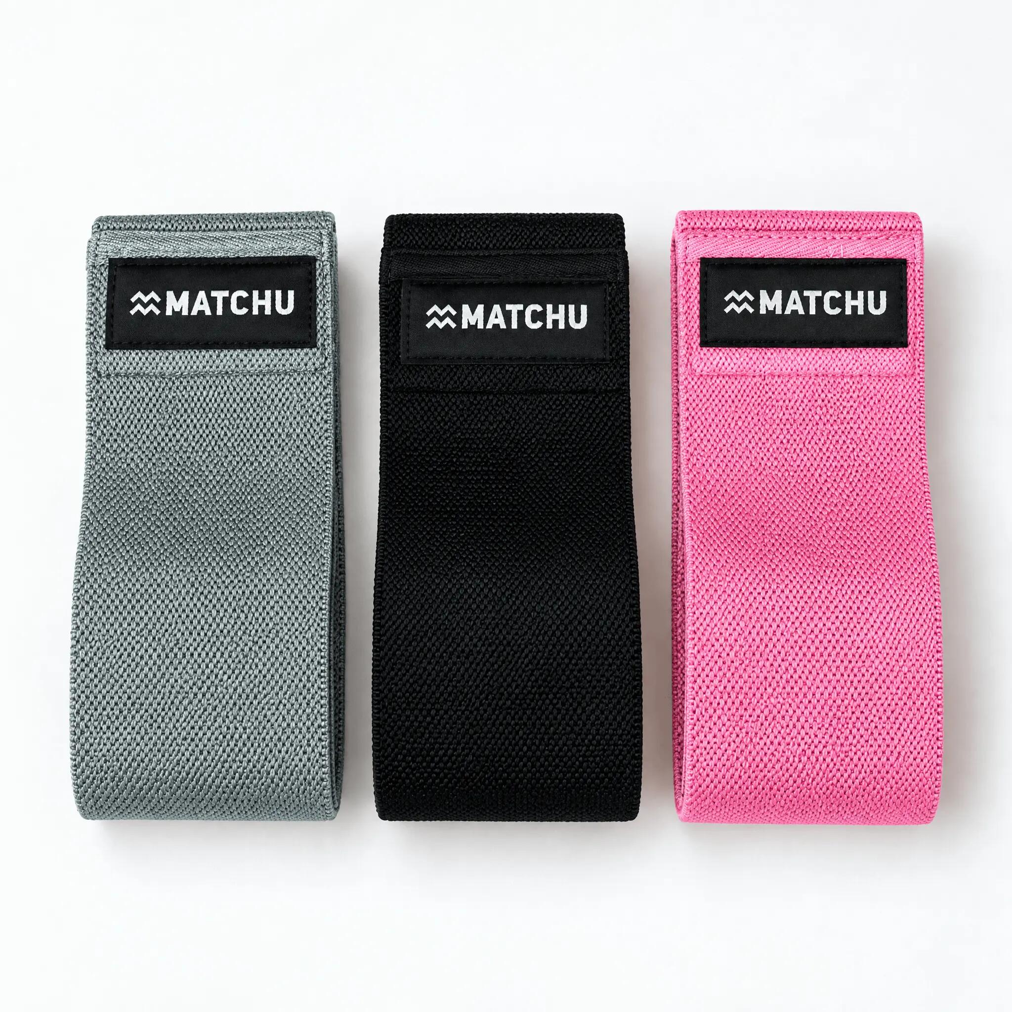 Bandas de resistencia para musculación (juego de 45-65-75kg) - Textil de lujo 2/7