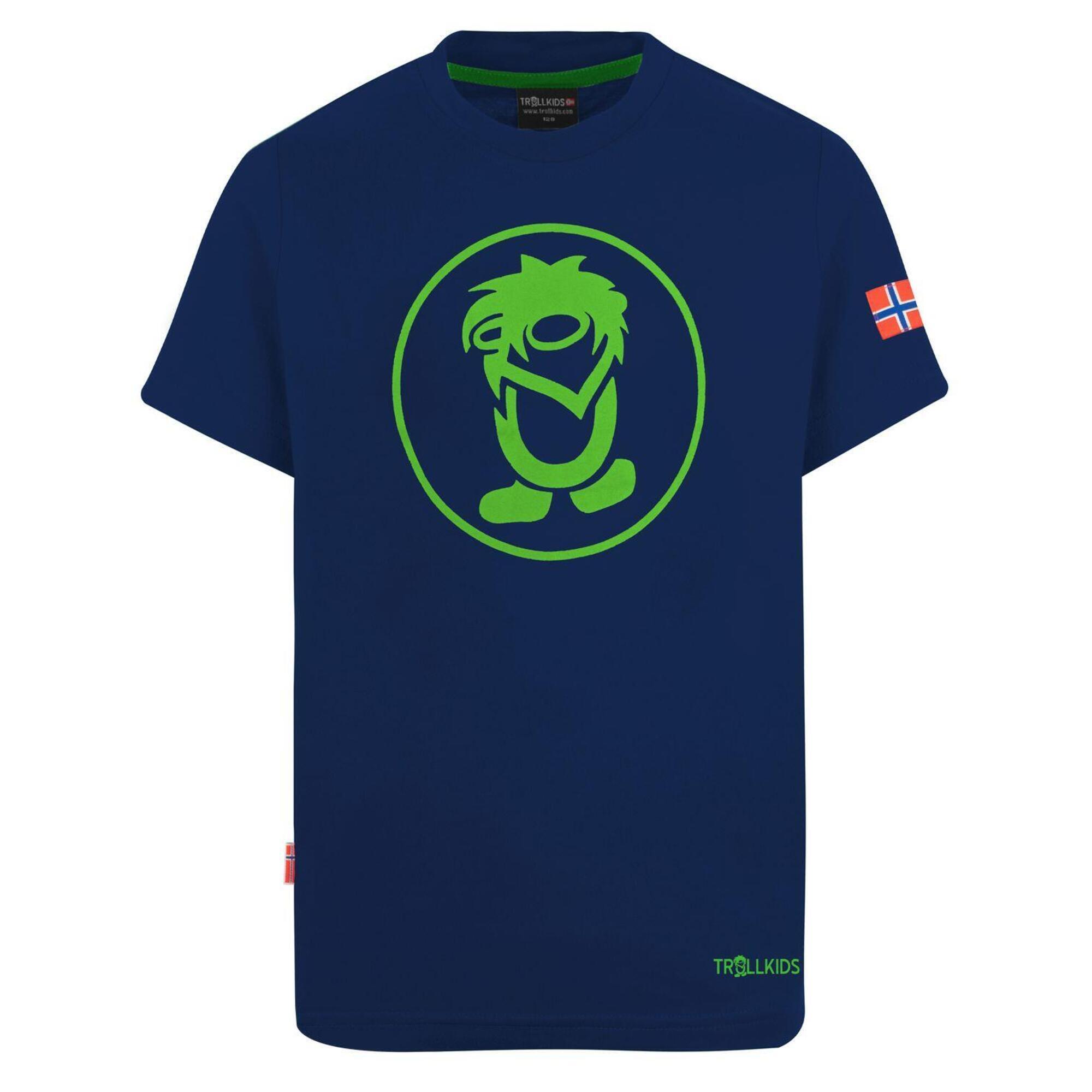TROLLKIDS Kinder T-Shirt Troll T Marineblau / Grün