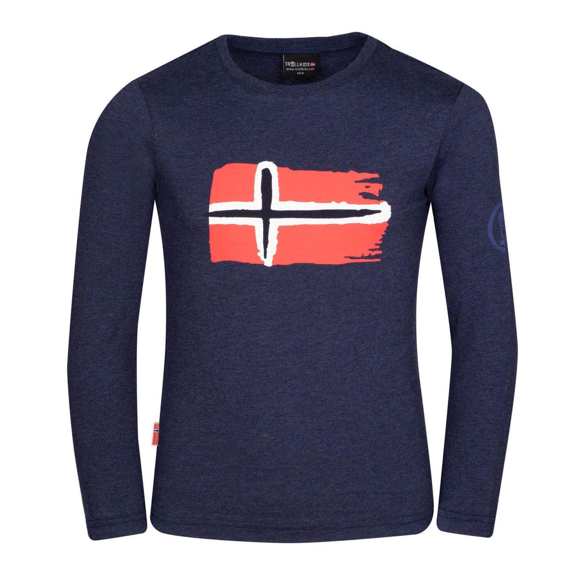 TROLLKIDS Kinder Longsleeve Oslo Marineblau