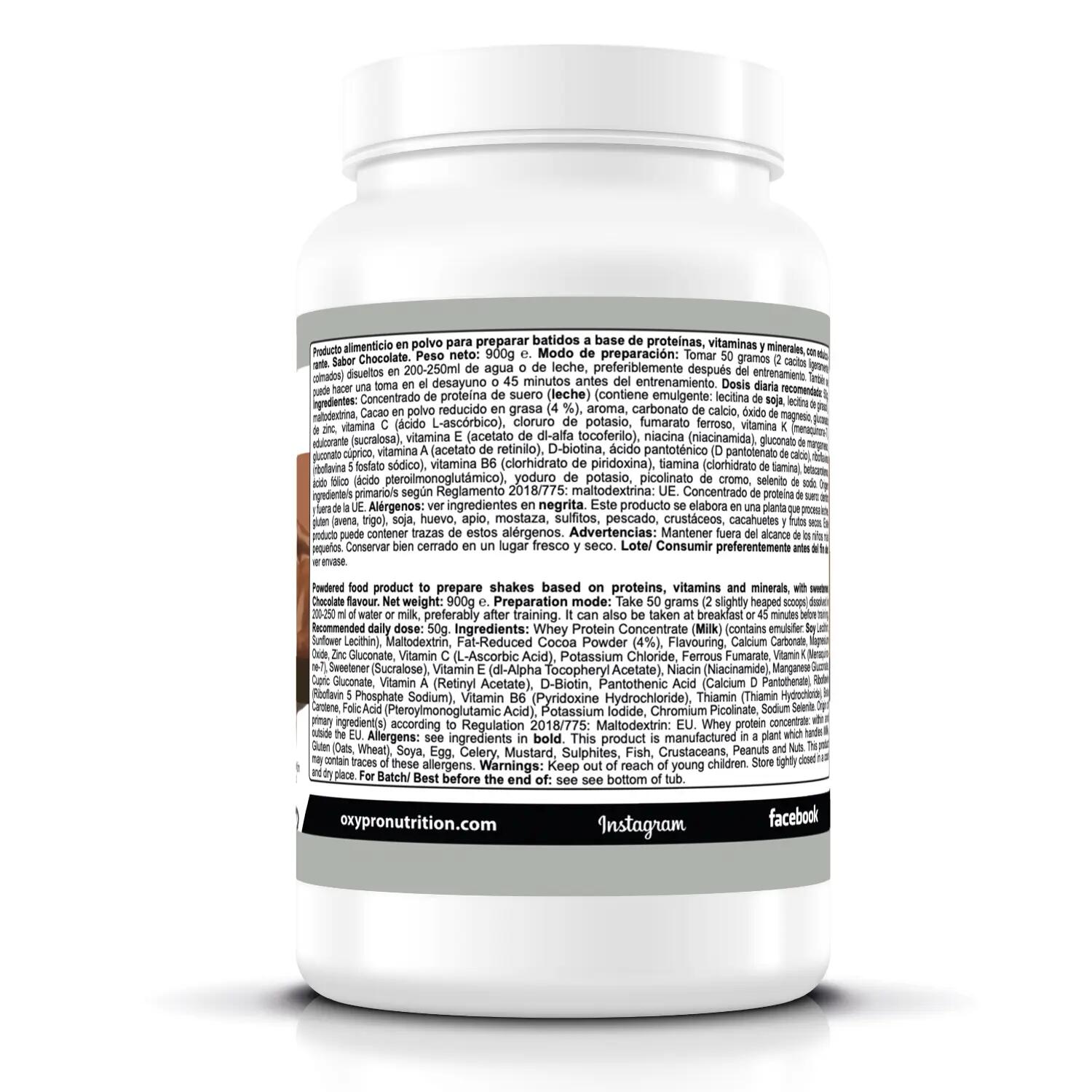OXYPRO Recuperador muscular (recovery) 900gr Sabor Chocolate 3/3