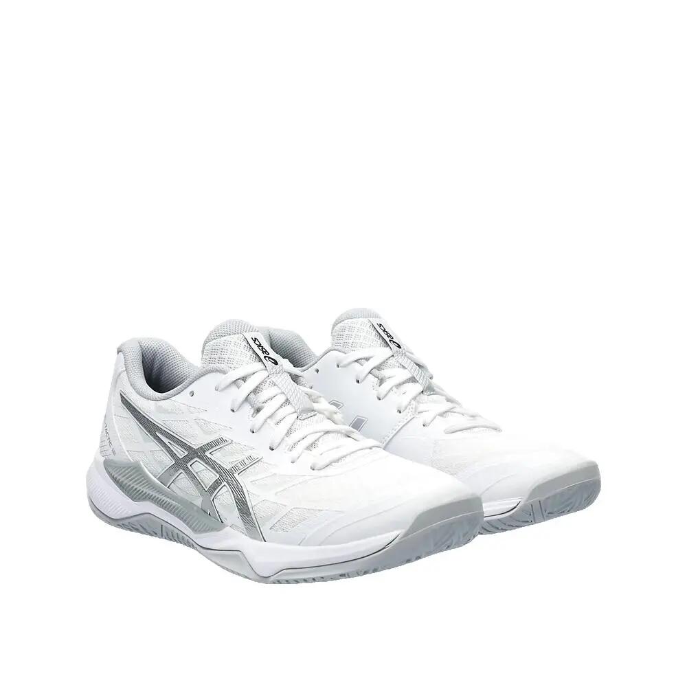 Laufschuhe ASICS GEL-TACTIC 12 Damen Weiß/Silber Pur 3/3