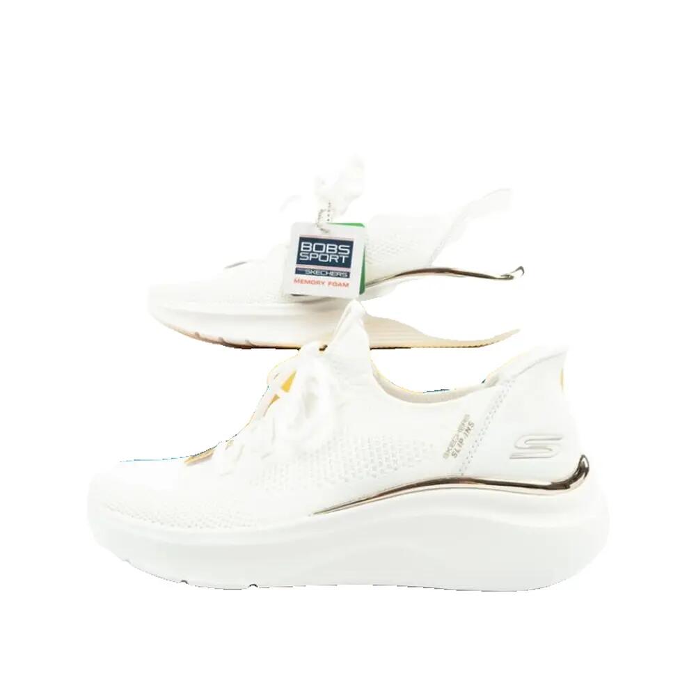 SKECHERS Slip-ins Bobs B Love True Delight Damen Sneaker Weiß 117617 WHT 10/10
