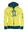 Kinder Hoodie Pullover Sortland Limegelb/Petrolblau