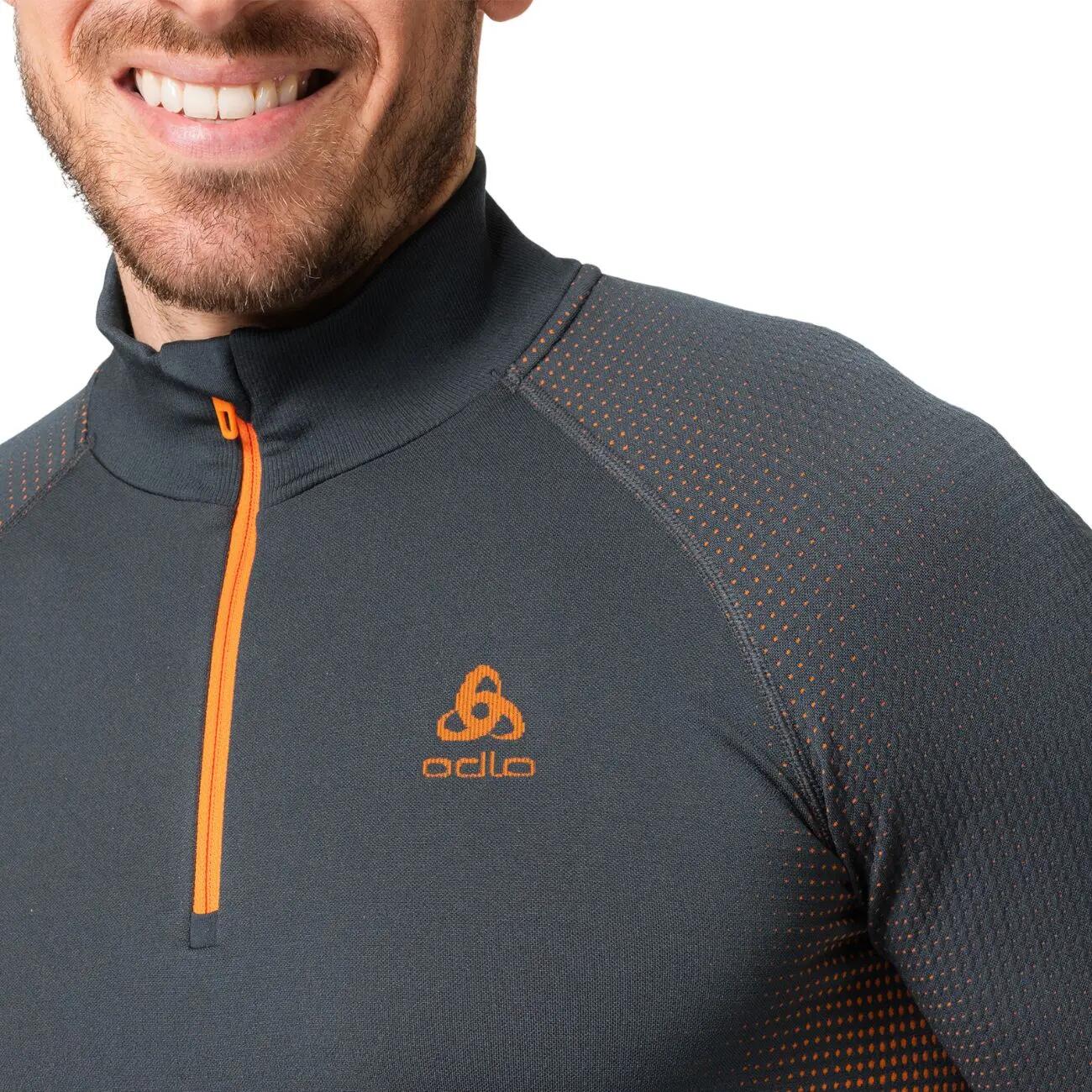 Odlo Shirt Lange Mouwen Halve Rits Performance Warm ECO Thermoshirt INDIA-INKT 5/7