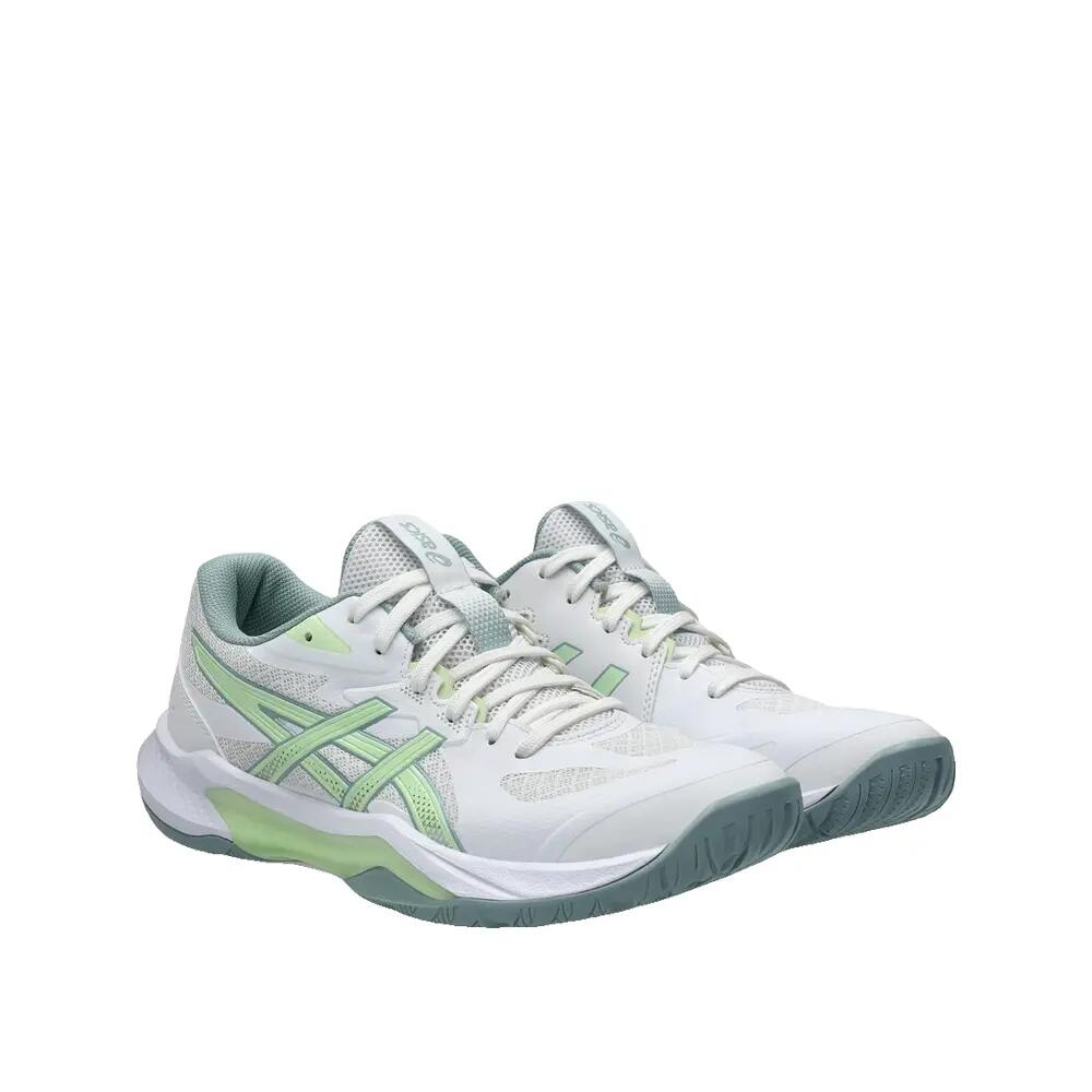 ASICS GEL-TACTIC 13 Court Shoes for Women White/Bright Yellow 4/6