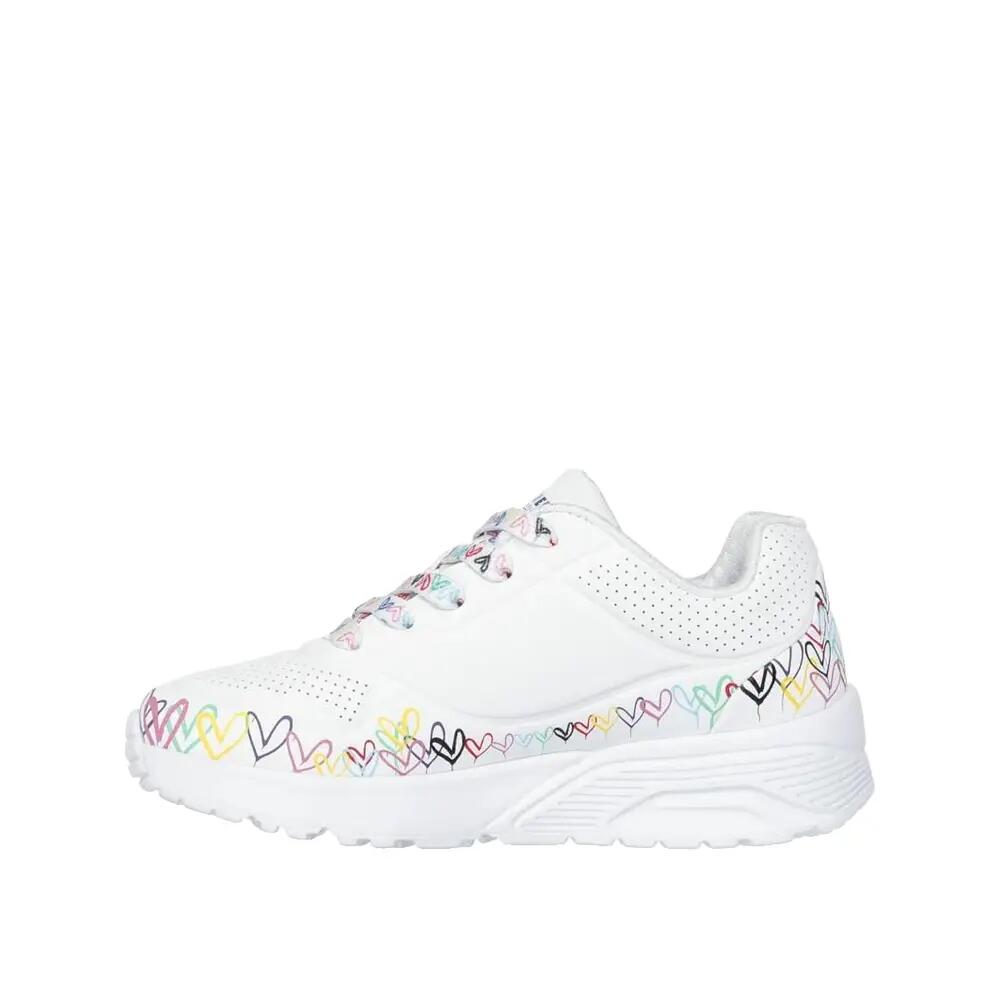 Sapatilhas Skechers Uno Lite Heart Craze Brancas 3/4
