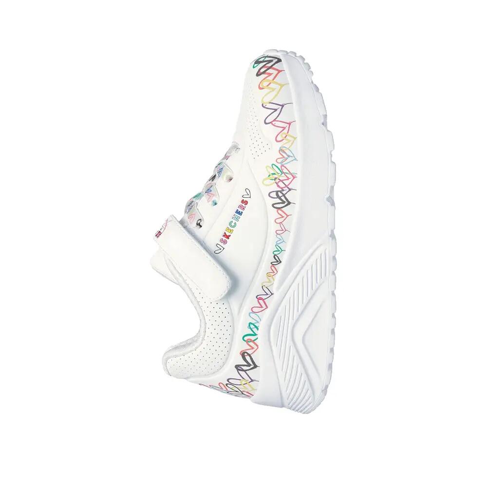 Sapatilhas Skechers Uno Lite Heart Craze Brancas 2/4