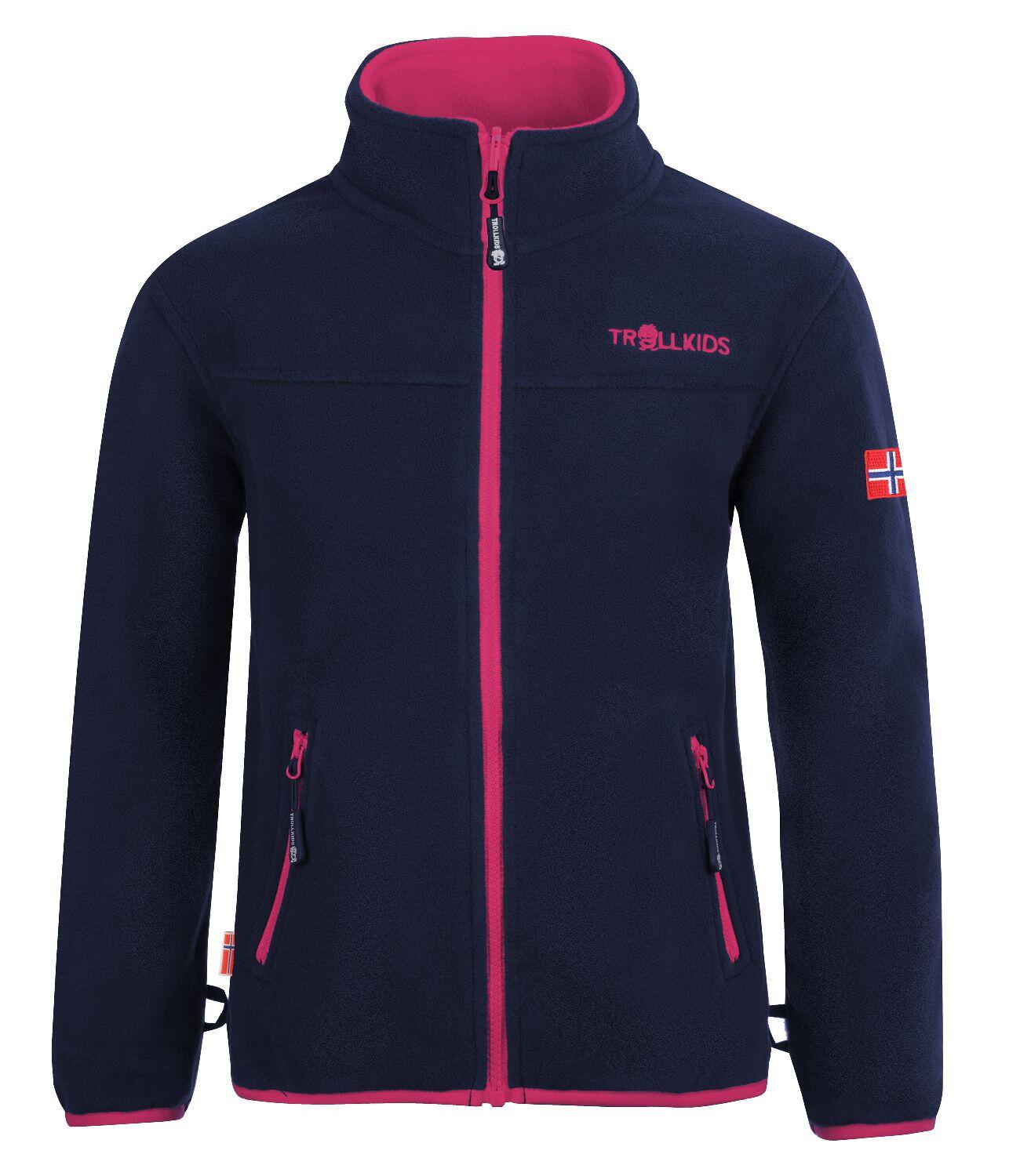 Veste polaire enfant Oppdal XT bleu marine / magenta 1/3