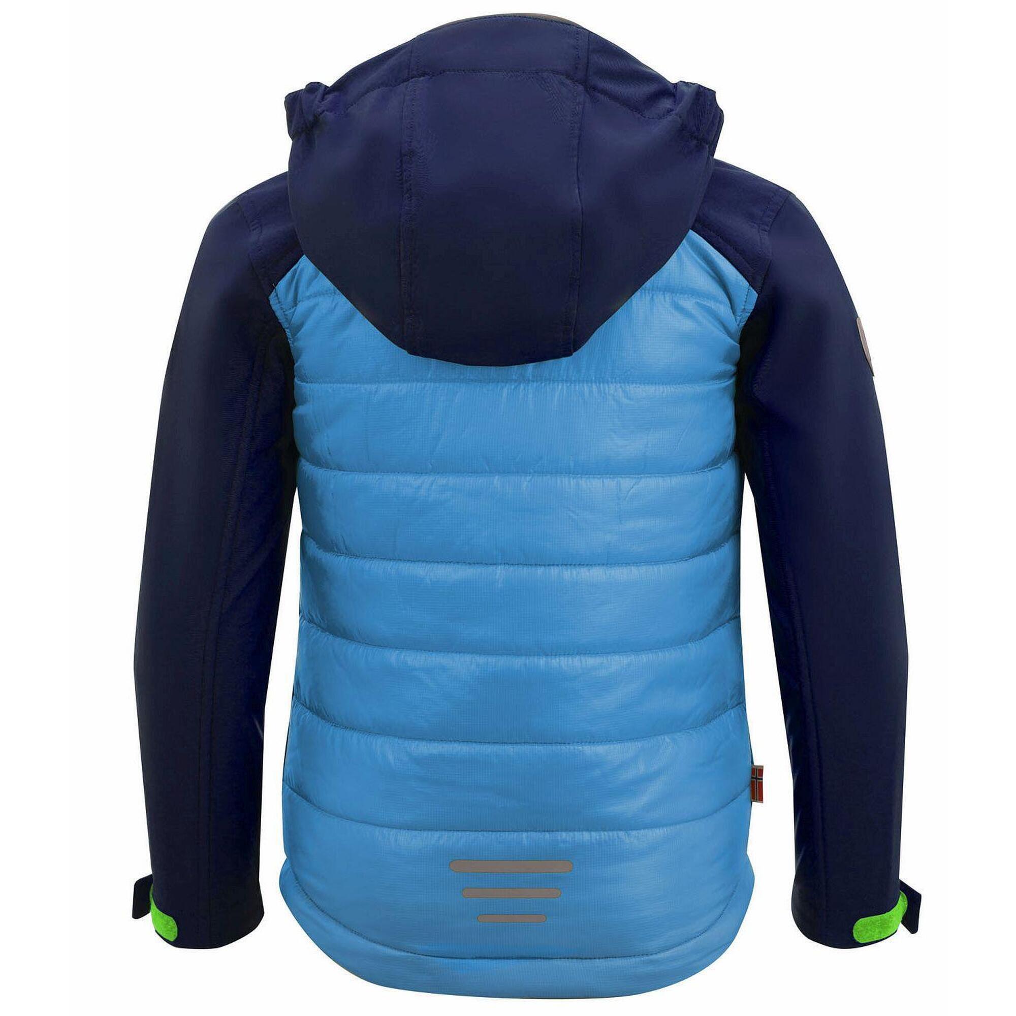 Veste Softshell pour enfants Lysefjord Hydrofuge Bleu marine / Bleu moyen / Vert 2/2