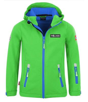 Kinder Softshell Jacke Oslofjord Wasserabweisend Hellgrün / Mittelblau