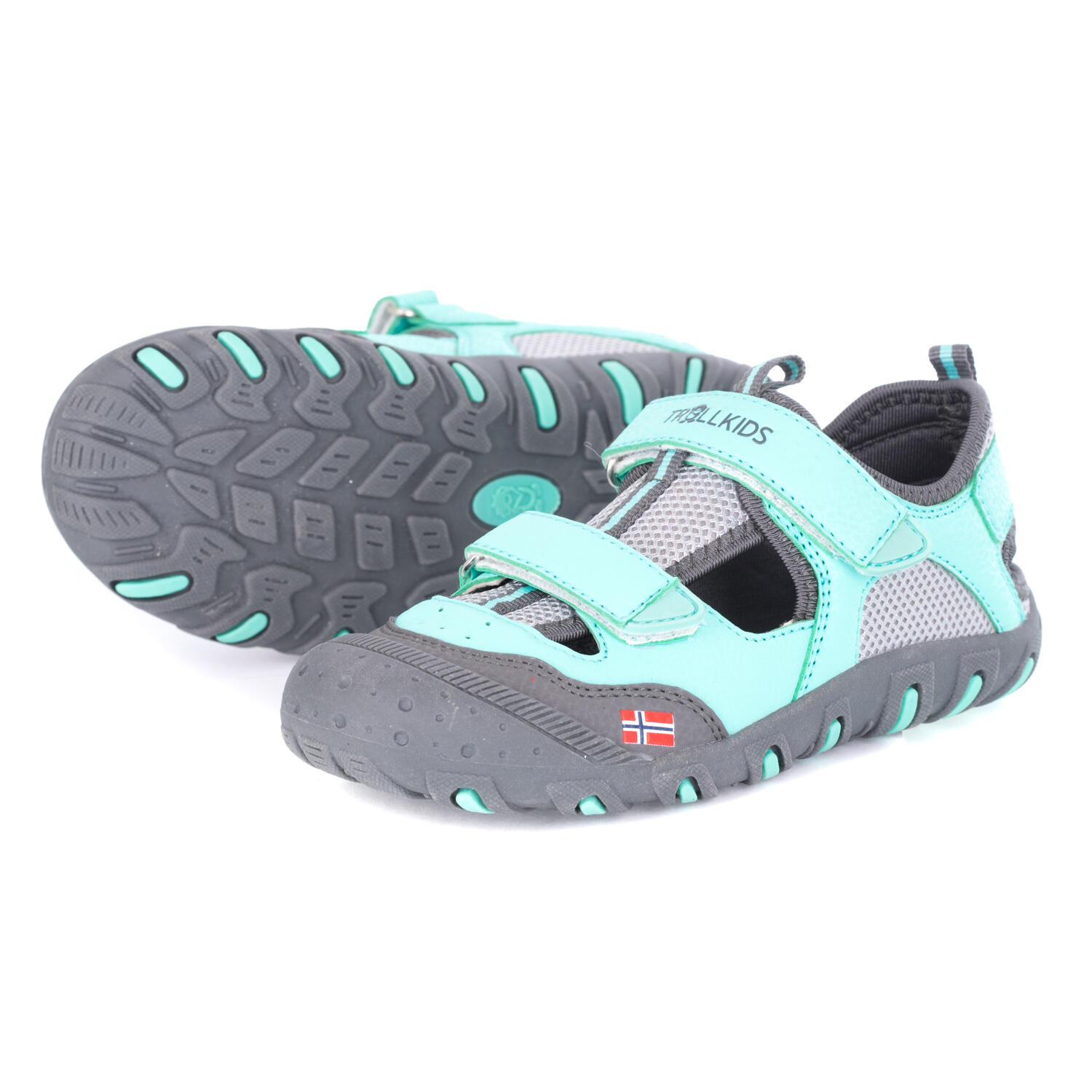 Children's sandal Lillesand mint / navy blue