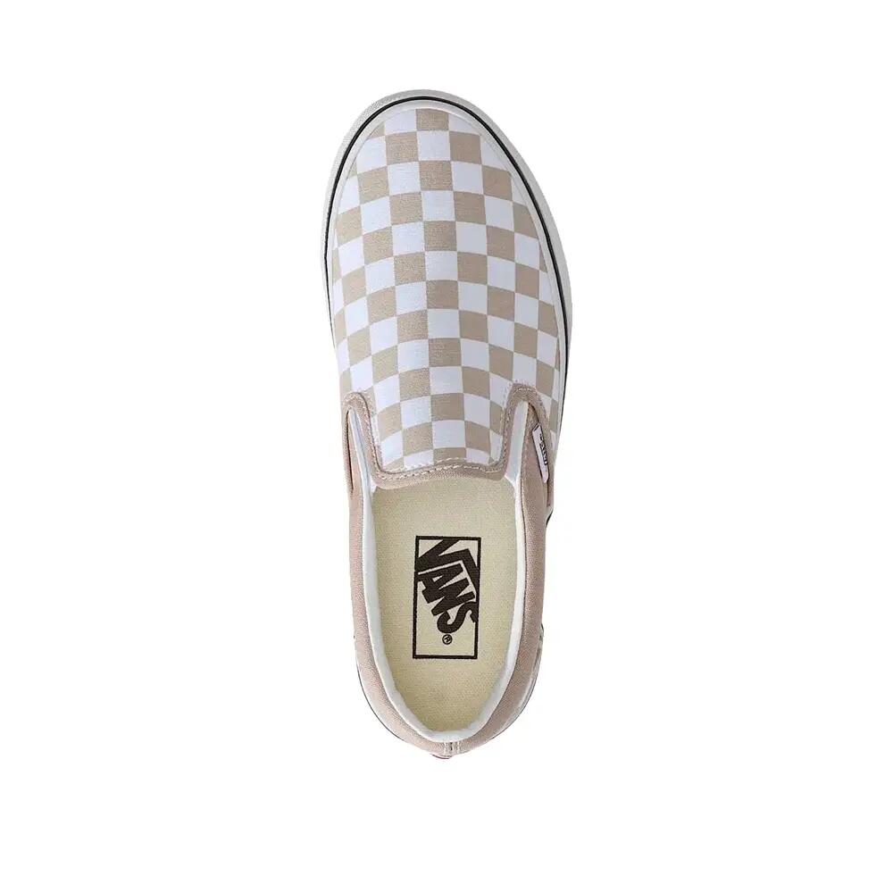 Zapatillas Beige de Cuadros Vans Classic Slip-On Checkerboard de Estilo Informal 4/6