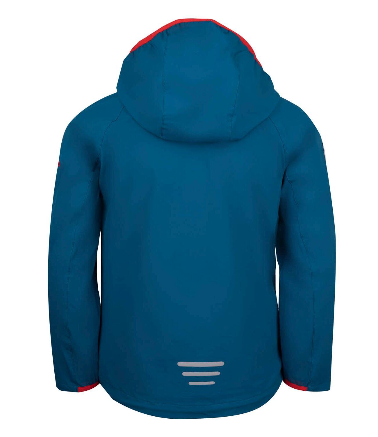 Veste softshell enfant Kvalvika vert pétrole/citron vert 2/3