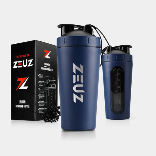 ZEUZ Premium Edelstahl-Shaker – Protein-Shaker – BPA-frei – 700 ml – Mattgrün