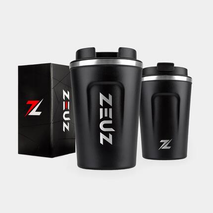 Mug isotherme ZEUZ pour café et thé – 380 ml – Noir