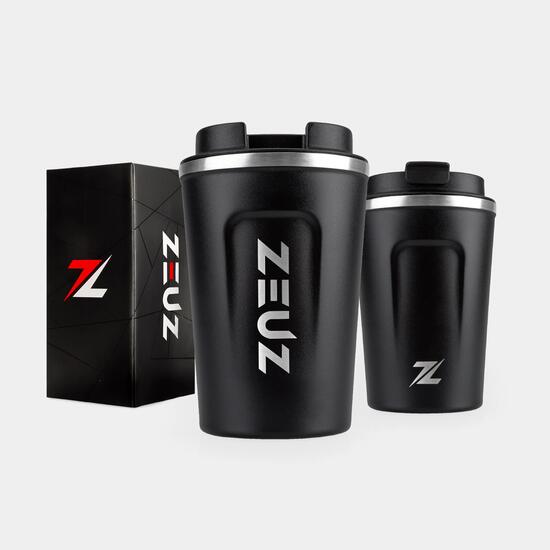 Mug isotherme ZEUZ pour café et thé – 380 ml – Noir