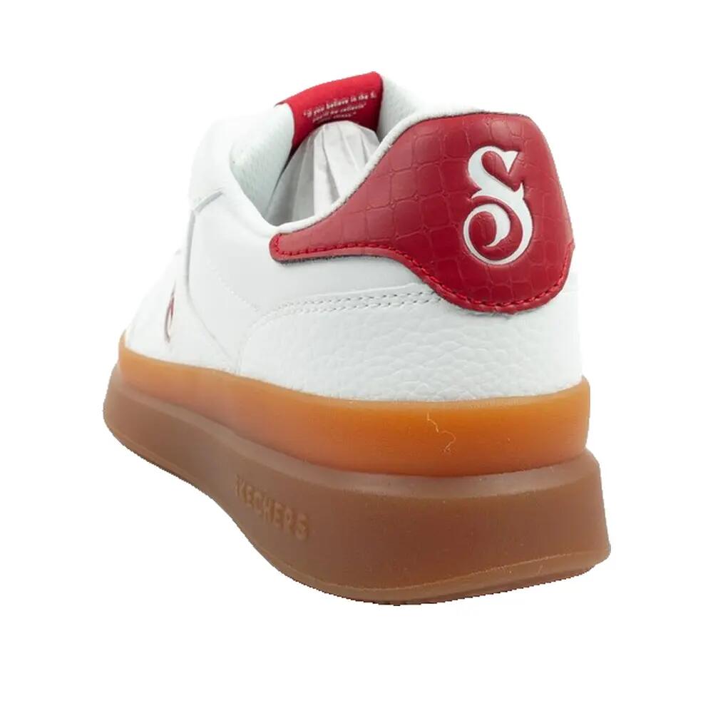 Chaussures Skechers Courtside-Cali Dudez Blanc/Rouge 5/10