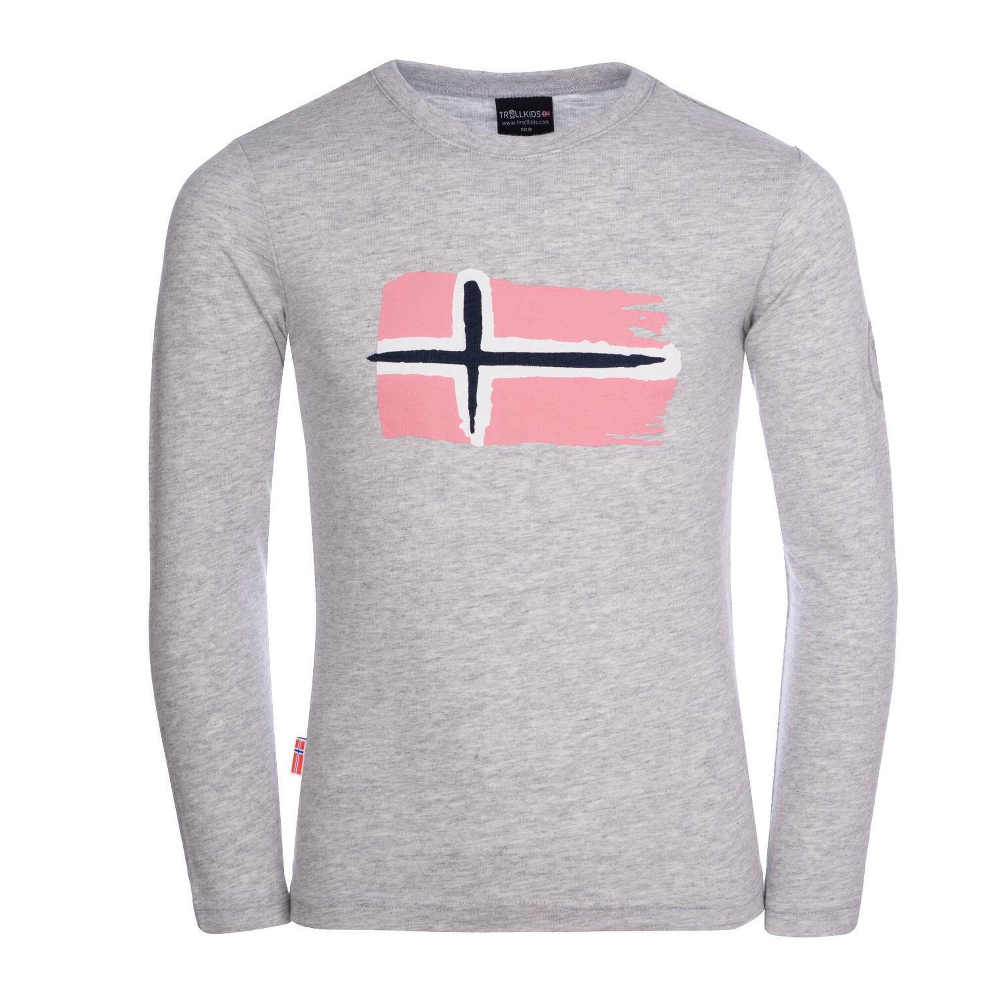 TROLLKIDS Kinder Longsleeve Oslo Hellgrau