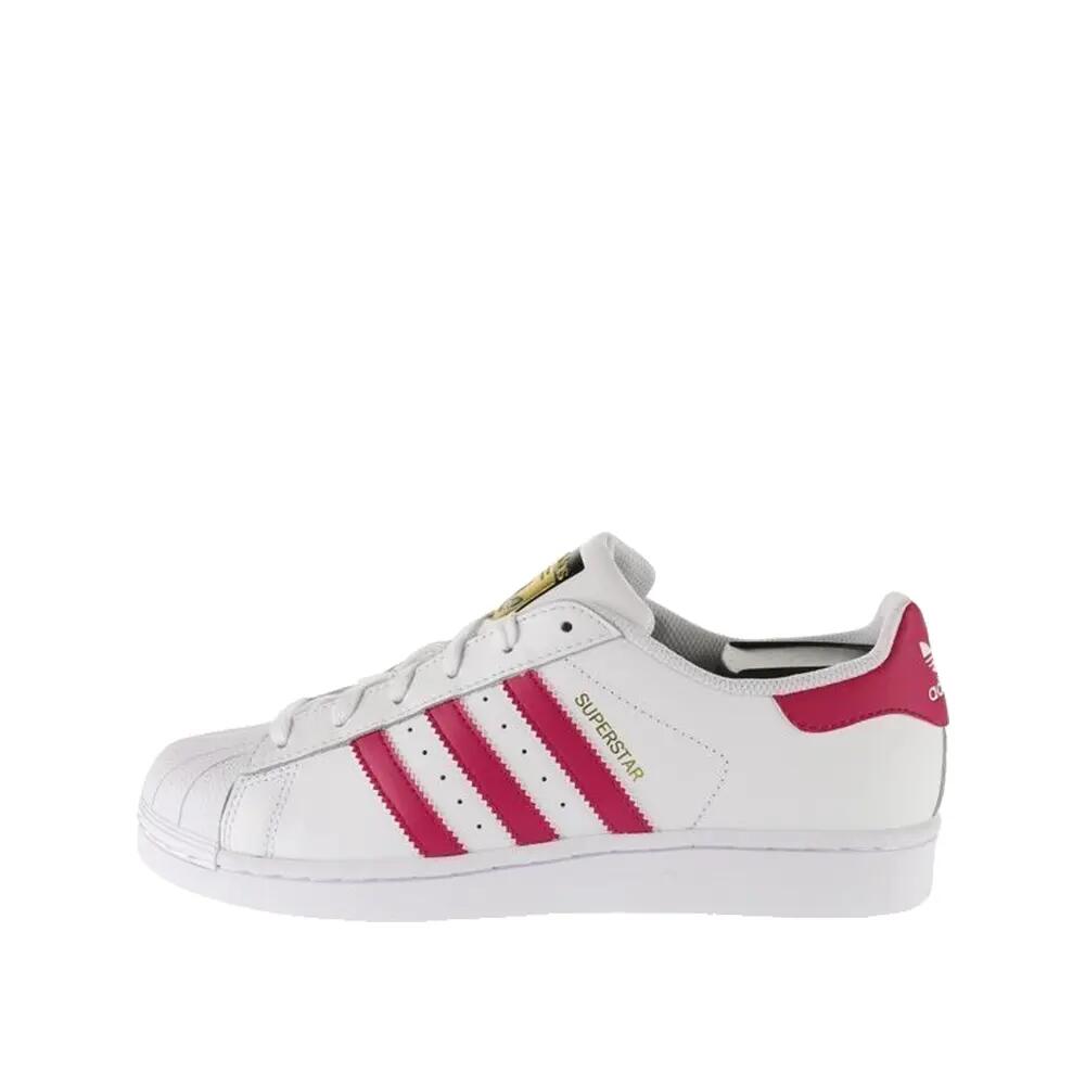 Chaussures Adidas Superstar Foundation Blanc/Rose 1/7