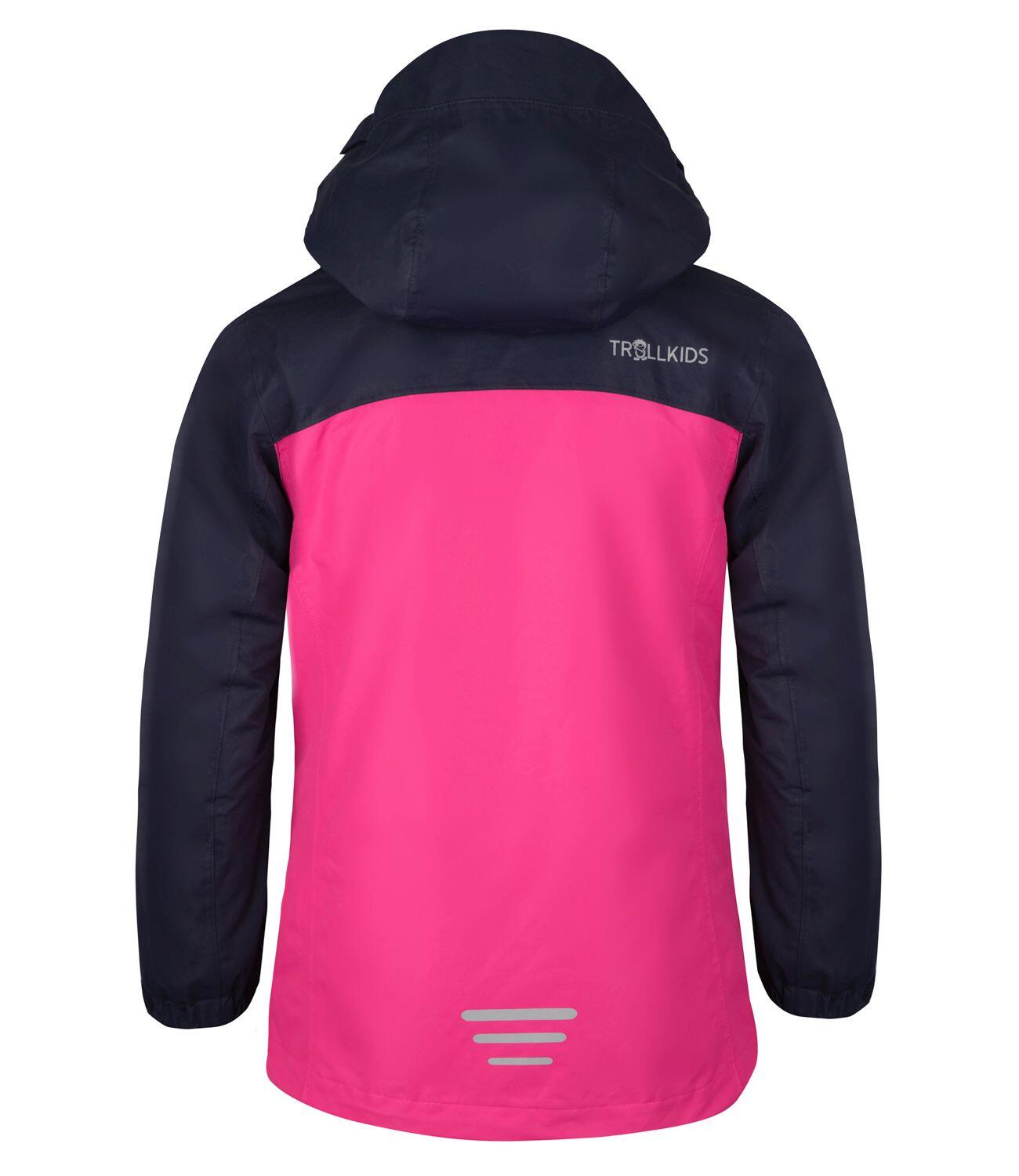 Kinder Regenjacke Nusfjord Wasserdicht Marineblau / Magenta 2/3