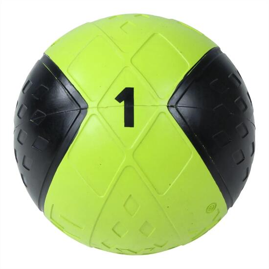 LMX Ballon Médicinal - Medicine Ball - 1 kg - Noir/Jaune