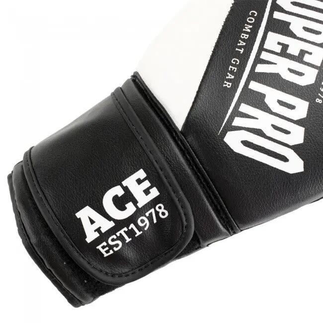 Guantes de boxeo - Ace - En blanco y negro 6/7