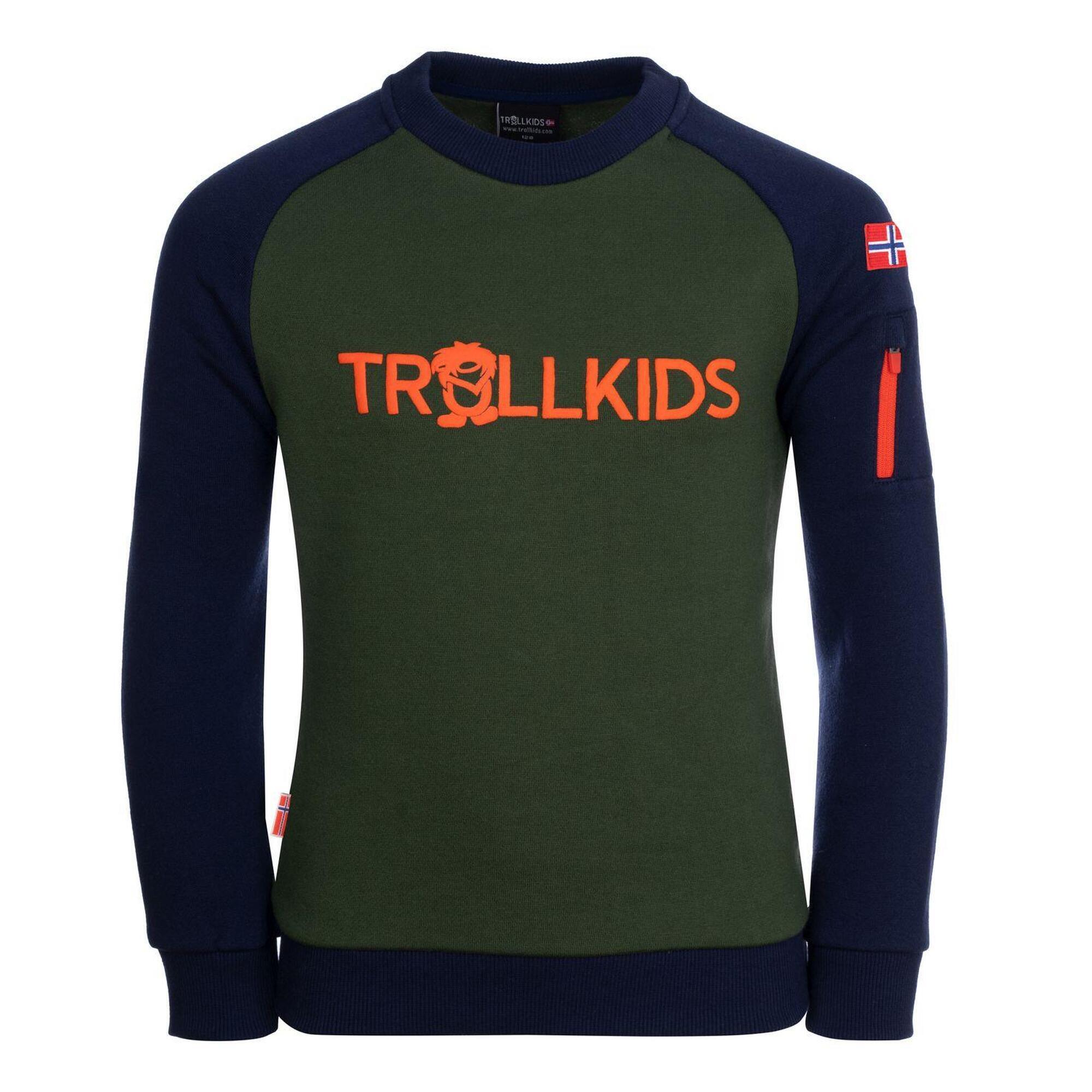 Children's sweatshirt Sandefjord forest green/navy blue