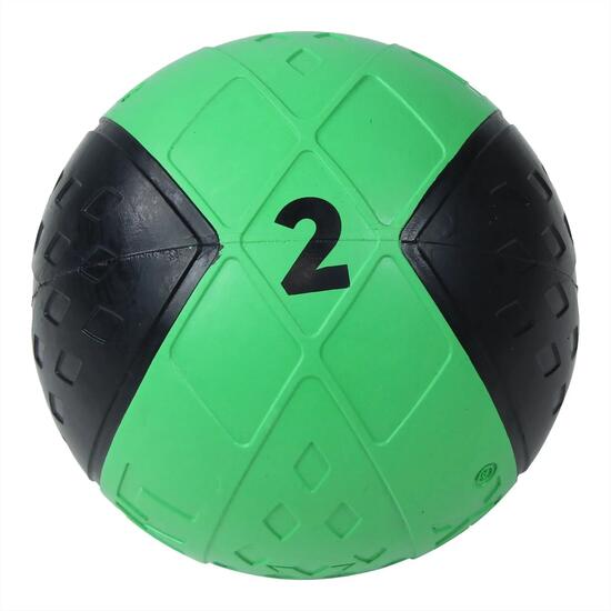 LMX Ballon Médicinal - Medicine Ball - 2 kg - Noir/Vert
