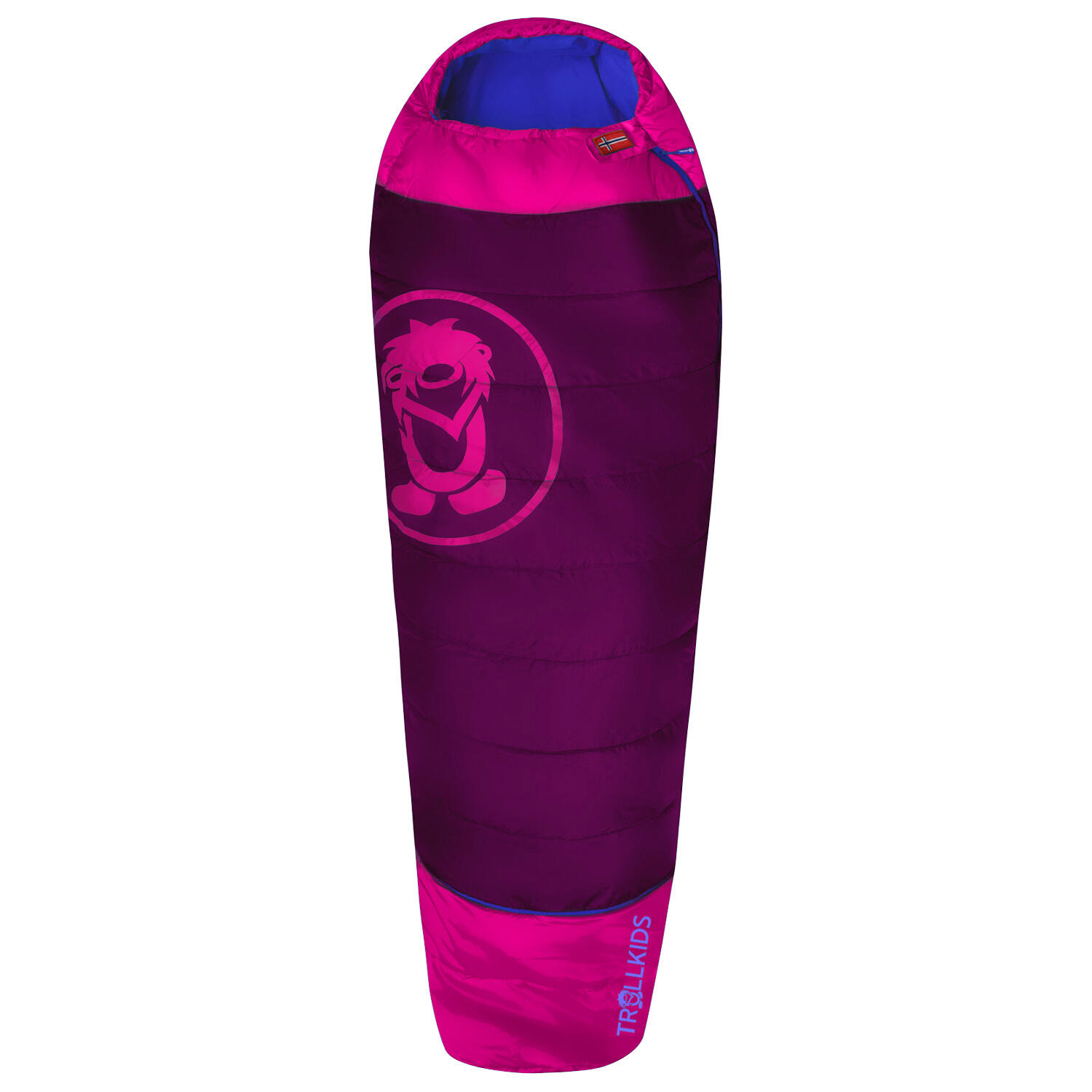 TROLLKIDS Kinder Schlafsack Fjell Dreamer Dunkelrosa / Mittelblau