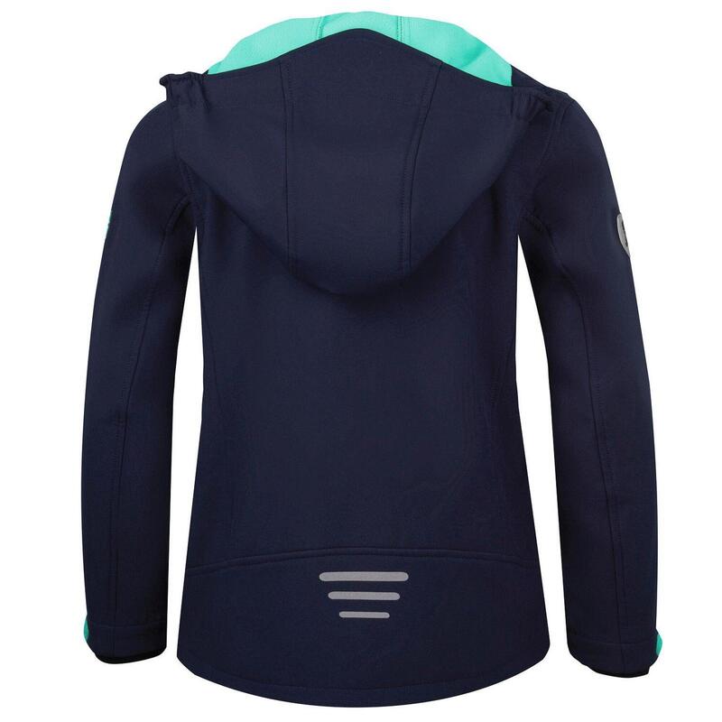 Filles Veste Softshell Trollfjord Coupe-vent Imperméable Bleu marine/Turquoise