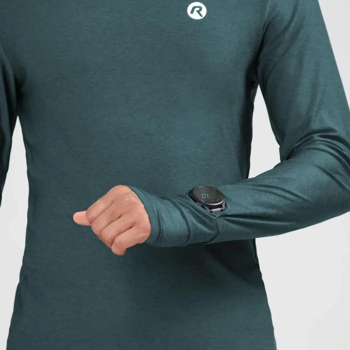 Men's Long Sleeve Running Shirt Dark Blue Essential 7/7