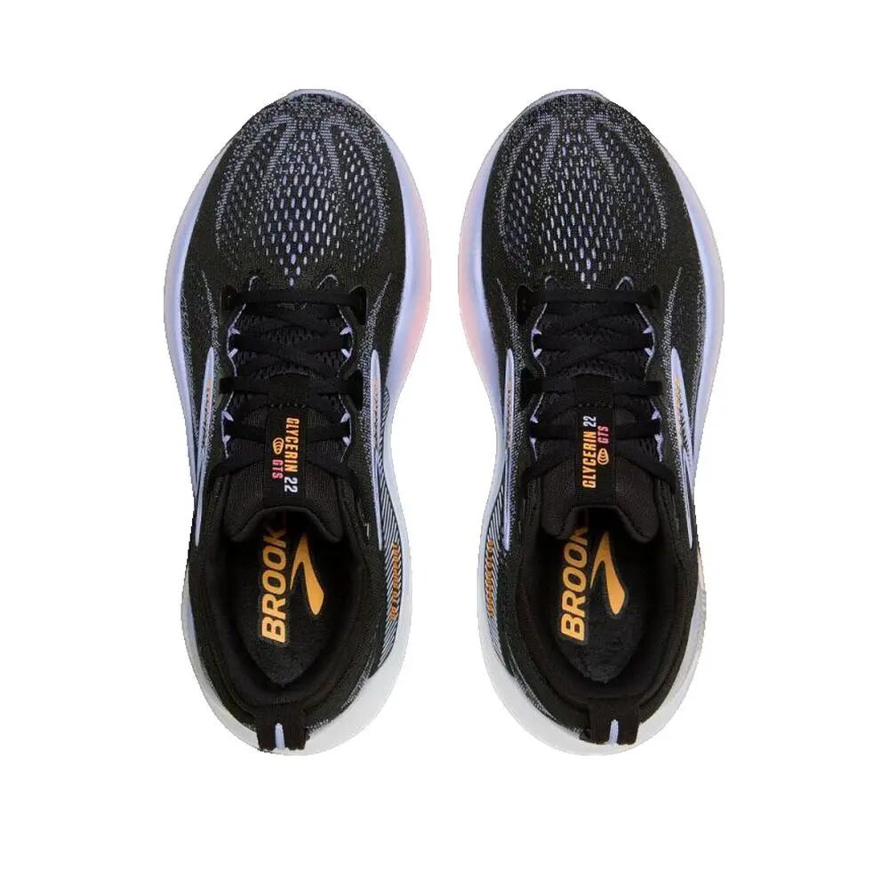 Zapatillas de deporte Brooks Glycerin GTS 22 Negro/Azul Heron/Naranja 7/9