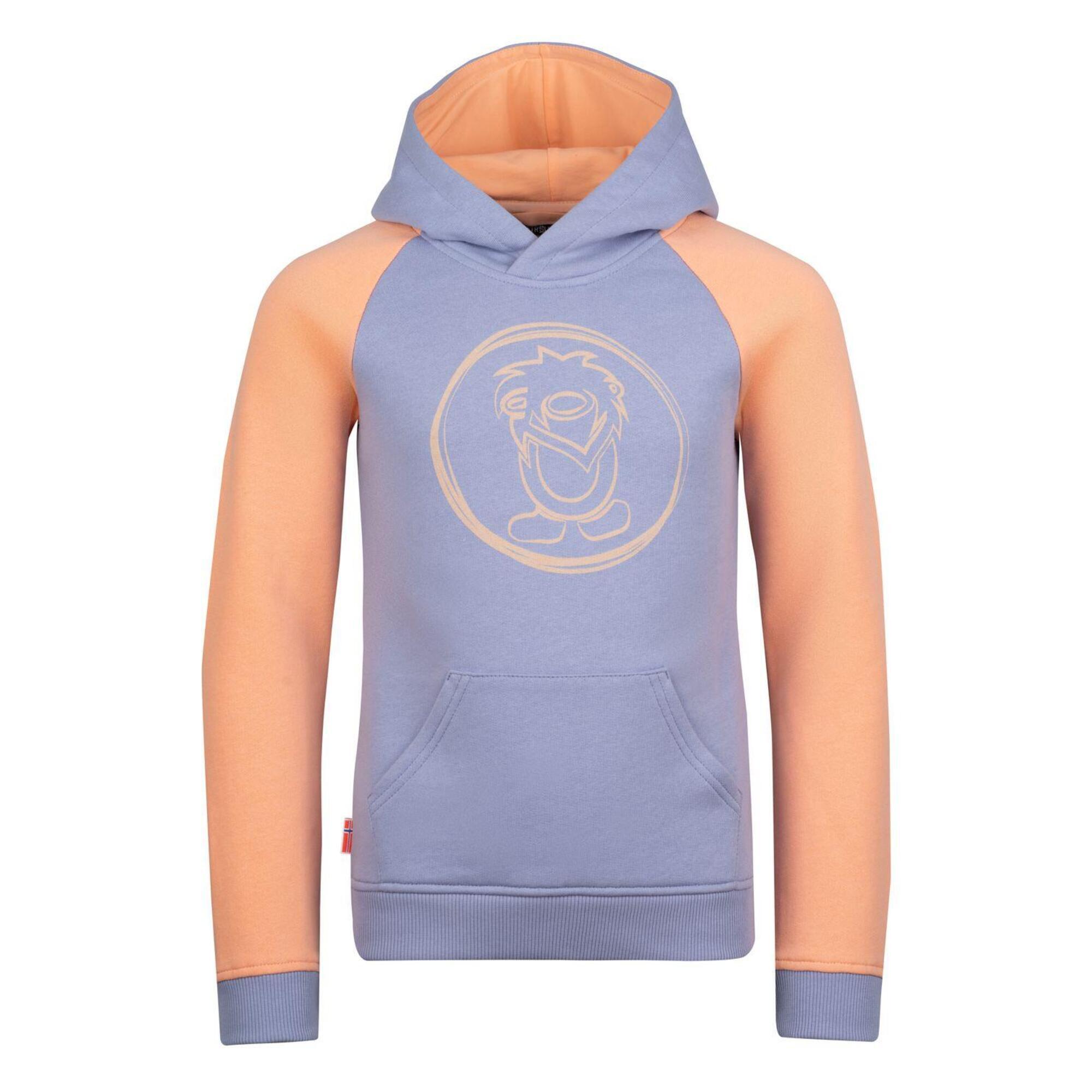 Girl's Stavanger lavender/apricot hoodie