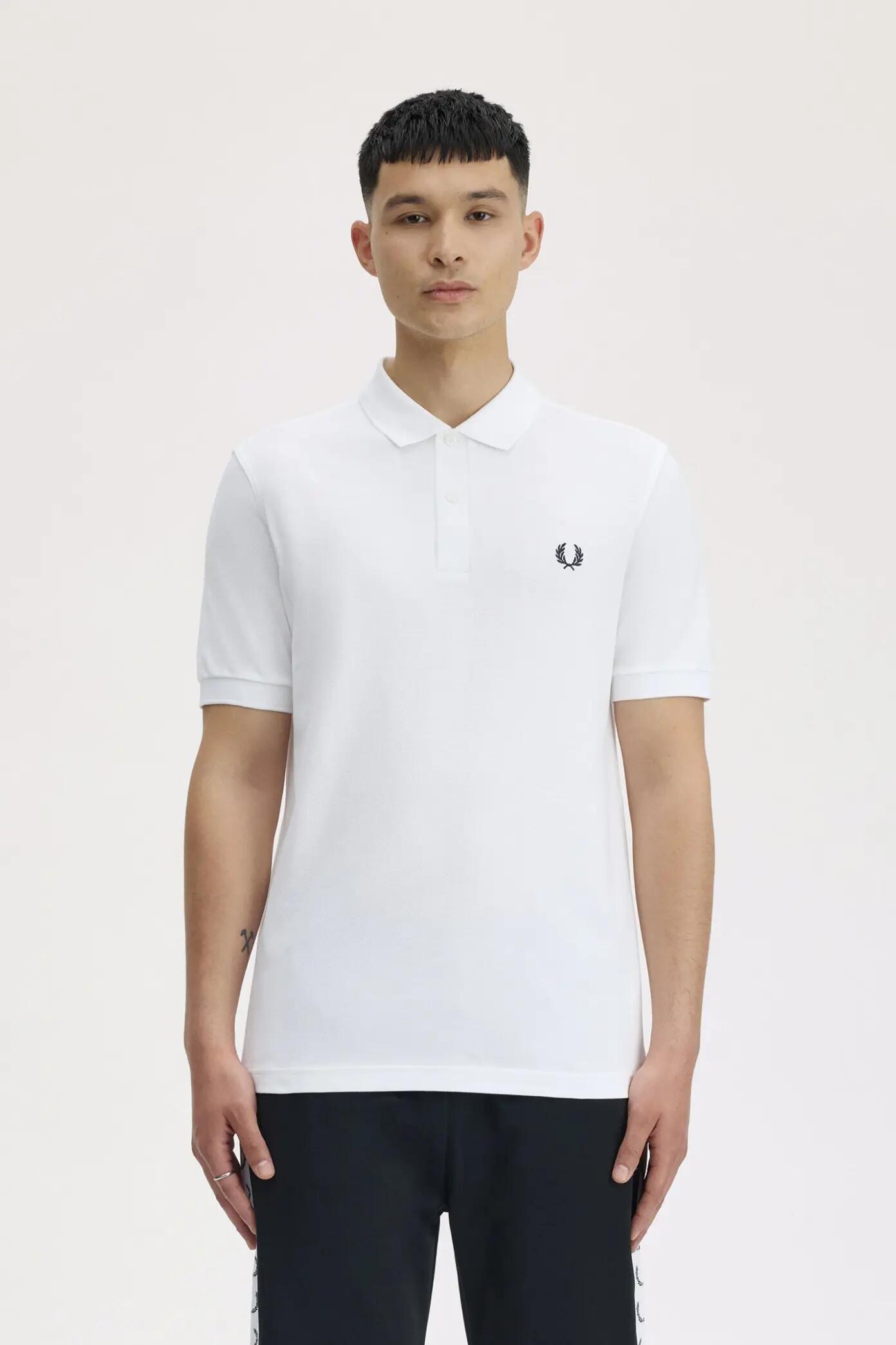 Fred Perry Modell Plain Fred Perry Shirt Farbe Weiß 5/7