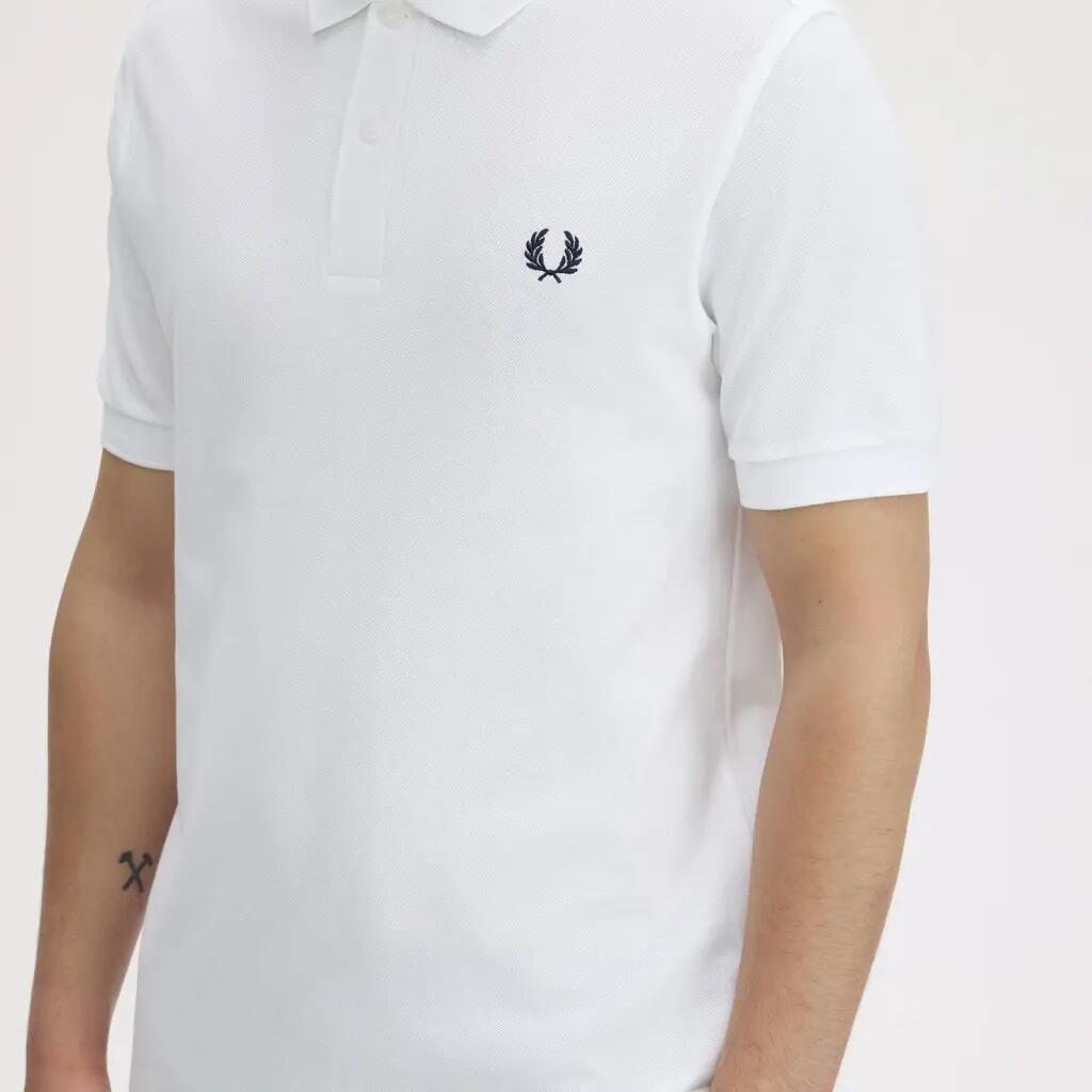 Fred Perry Modell Plain Fred Perry Shirt Farbe Weiß 4/7