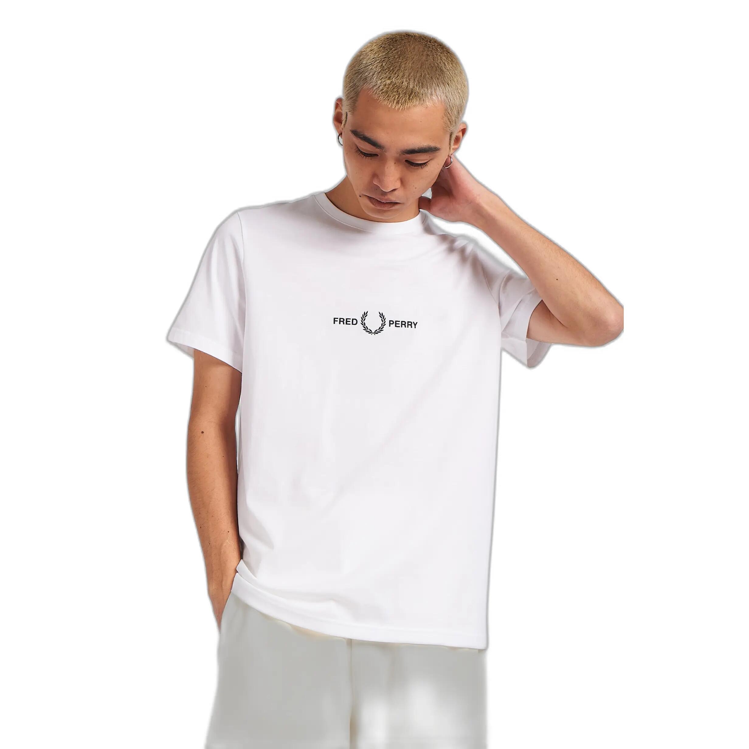 T-shirt Fred Perry Model Embroidered T-shirt Kleur Wit 6/7